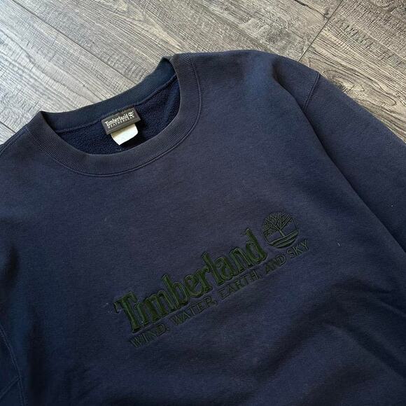 Vintage 90s Timberland Cotton Logo Sweatshirt Crewneck - Picture 2 of 8
